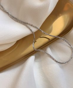 Lightweight Luxury Choker Necklace for Women - High-End Pure Silver Short Design, Unique Korean Style 2025 Fashion Accessory