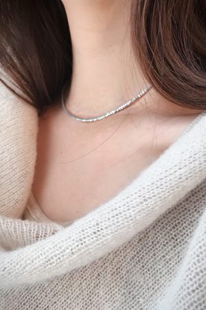Lightweight Luxury Choker Necklace for Women - High-End Pure Silver Short Design, Unique Korean Style 2025 Fashion Accessory