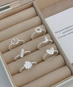 Lightweight Luxury Plain Open Ring for Women - Versatile High-End INS Style, Non-Fading Design, Trendy Fashion Accessory