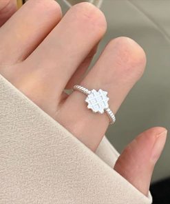 Lightweight Luxury Plain Open Ring for Women - Versatile High-End INS Style, Non-Fading Design, Trendy Fashion Accessory