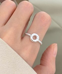 Lightweight Luxury Plain Open Ring for Women - Versatile High-End INS Style, Non-Fading Design, Trendy Fashion Accessory
