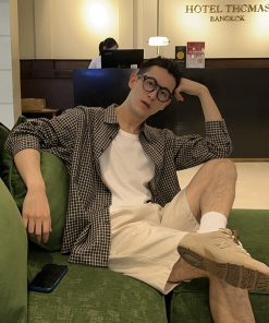 Lightweight Plaid Long Sleeve Shirt for Men - Summer Vacation Sun Protection Casual Beachwear, Versatile Style