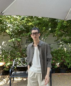 Lightweight Plaid Long Sleeve Shirt for Men - Summer Vacation Sun Protection Casual Beachwear, Versatile Style