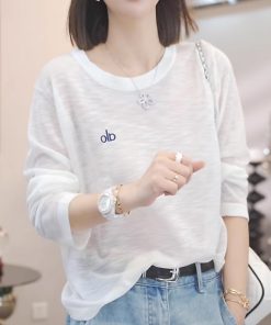 Lightweight Sheer Long Sleeve T-Shirt for Women, Hollow Sun Protection Cover-Up, Summer 2025 Fashion Top