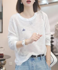 Lightweight Sheer Long Sleeve T-Shirt for Women, Hollow Sun Protection Cover-Up, Summer 2025 Fashion Top