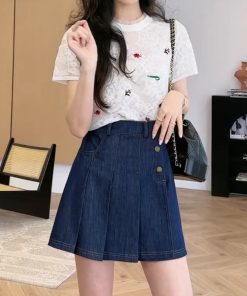 Lightweight Sheer T-Shirt and Slimming Skirt Pants Set - Trendy Summer Outfit for 2025, Perfect for Y2K and Casual Chic Styles