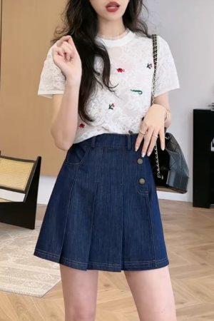 Lightweight Sheer T-Shirt and Slimming Skirt Pants Set - Trendy Summer Outfit for 2025, Perfect for Y2K and Casual Chic Styles