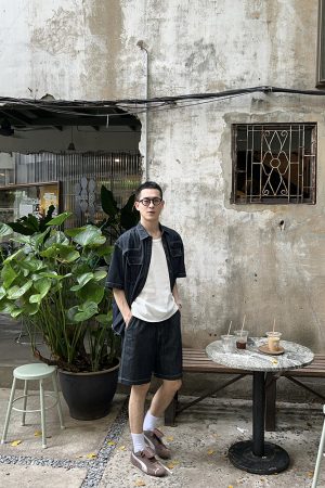 Lightweight Soft Washable Denim Shorts for Men - Elastic Beach Pants for Casual Summer Style