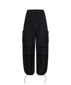 Lightweight Summer Cargo Pants with 3D Pockets - Basic Silhouette, Casual Style, Perfect for Everyday Wear