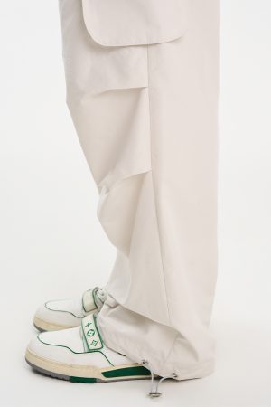 Lightweight Summer Cargo Pants with 3D Pockets - Basic Silhouette, Casual Style, Perfect for Everyday Wear