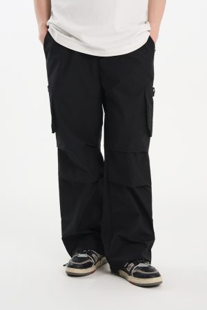 Lightweight Summer Cargo Pants with 3D Pockets - Basic Silhouette, Casual Style, Perfect for Everyday Wear