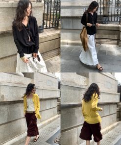 Lightweight Ultra-Fine Yarn Long Sleeve Cardigan with Drawstring, Relaxed Fit, Sun Protection, Cool Feeling, Perfect for Layering