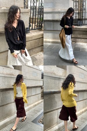 Lightweight Ultra-Fine Yarn Long Sleeve Cardigan with Drawstring, Relaxed Fit, Sun Protection, Cool Feeling, Perfect for Layering