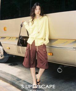 Lightweight Ultra-Fine Yarn Long Sleeve Cardigan with Drawstring, Relaxed Fit, Sun Protection, Cool Feeling, Perfect for Layering