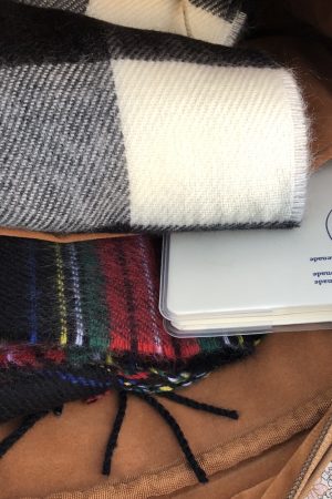 Lightweight Warm Soft Plaid Scarf - Korean Style Wool Touch for Winter Fashion, Perfect Christmas Gift