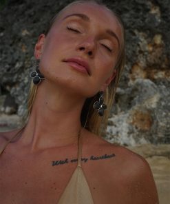 Lilac Crystal Black Shell Drop Earrings - 925 Silver Studs, Elegant Temperament Design, Ins Inspired Fashion Statement