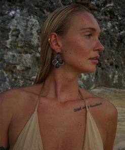 Lilac Crystal Black Shell Drop Earrings - 925 Silver Studs, Elegant Temperament Design, Ins Inspired Fashion Statement