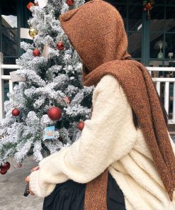 Limited Edition Hooded Scarf - Christmas Design, Cozy Warmth, Festive Winter Fashion, Perfect for Holiday Style