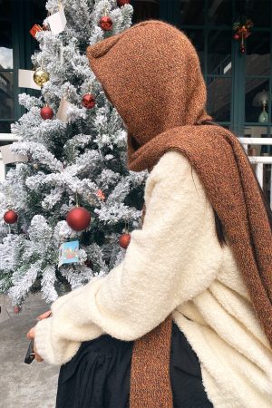 Limited Edition Hooded Scarf - Christmas Design, Cozy Warmth, Festive Winter Fashion, Perfect for Holiday Style