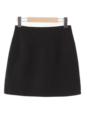 Linen Half Skirt in Lake Green - Oil Pastel Color, Korean Style, Trendy Women's Fashion, Perfect for Spring and Summer