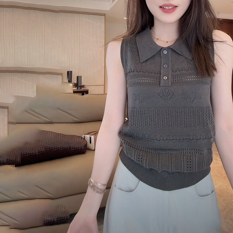 Linen Hollow Jacquard Vest with Solid Color Minimalist Casual Shorts & Pants - Summer 2025 Essential Outfit for Effortless Style