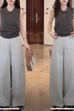 Linen Hollow Jacquard Vest with Solid Color Minimalist Casual Shorts & Pants - Summer 2025 Essential Outfit for Effortless Style