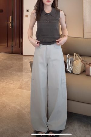 Linen Hollow Jacquard Vest with Solid Color Minimalist Casual Shorts & Pants - Summer 2025 Essential Outfit for Effortless Style