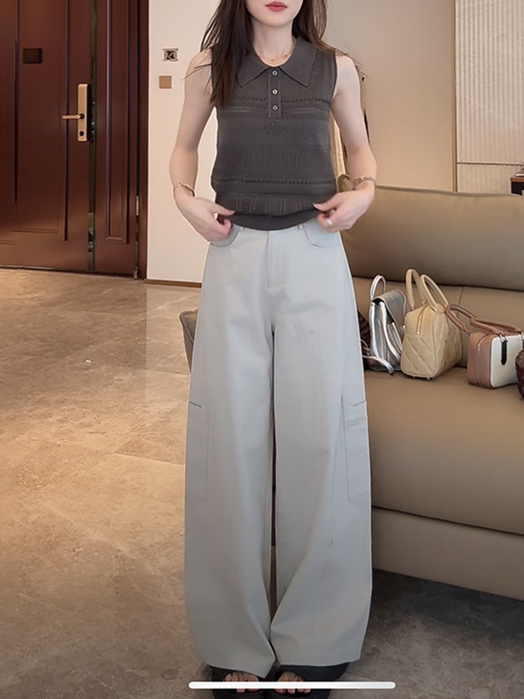 Linen Hollow Jacquard Vest with Solid Color Minimalist Casual Shorts & Pants - Summer 2025 Essential Outfit for Effortless Style