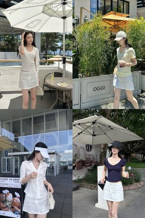 Linen Shirt and Skirt Set with Intellectual Design, Breathable Fabric, Perfect for Summer Style, Casual Chic Look