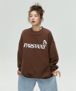 Little Heart Crew Neck Pullover Sweatshirt - Hoodless Loose Fleece Top for Couples - Spring Autumn Style, Casual Fashion