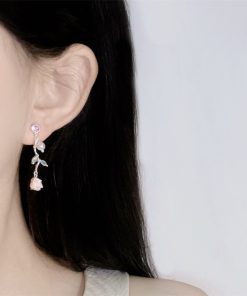 Long Floral Tassel Earrings for Women - Sweet Dripping Glaze Design - Exquisite Summer Style