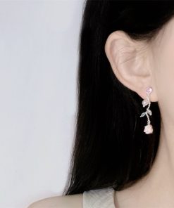 Long Floral Tassel Earrings for Women - Sweet Dripping Glaze Design - Exquisite Summer Style