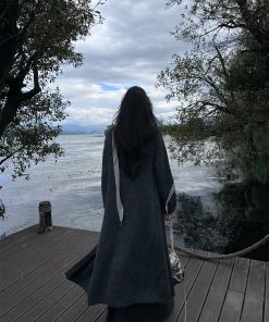 Long Knitted Rattan Coat in Two Colors - Alpaca Mohair 900g for Spring Summer - Chic Layering Piece