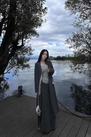 Long Knitted Rattan Coat in Two Colors - Alpaca Mohair 900g for Spring Summer - Chic Layering Piece
