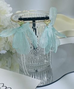 Long Korean-Style Lace Crystal Tassel Earrings for Women - Sweet Temperament Vacation Accessories, New Arrival 2025