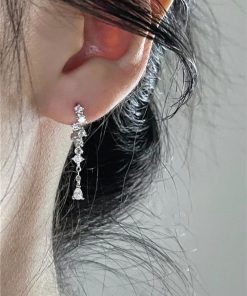 Long Tassel Shiny Earrings for Women - Unique Design, Light Luxury Ear Accessories, High-End Feel, Statement Studs