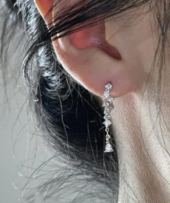 Long Tassel Shiny Earrings for Women - Unique Design, Light Luxury Ear Accessories, High-End Feel, Statement Studs