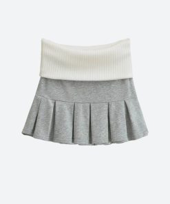 Looks Chic, Korean Shirt - Cropped Hoodie & Mini Skirt Two Piece Set
