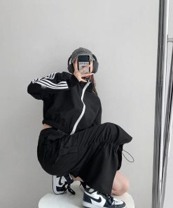 Looks Minimalistas, Dream Style Fashion - Drawstring Parachute Midi Skirt