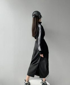 Looks Minimalistas, Dream Style Fashion - Drawstring Parachute Midi Skirt