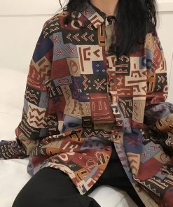 Looks Para Faculdade, Rihanna Baggy Clothes - Vintage Abstract Designed Shirt