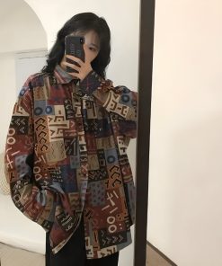 Looks Para Faculdade, Rihanna Baggy Clothes - Vintage Abstract Designed Shirt