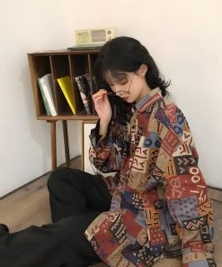 Looks Para Faculdade, Rihanna Baggy Clothes - Vintage Abstract Designed Shirt