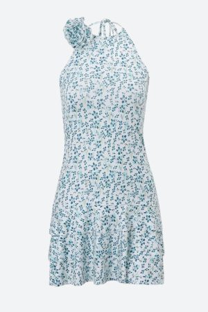 Looks Party, Teen Fashion Outfits - Cottagecore Floral Ruffled Mini Dress