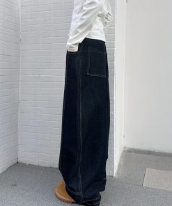 Loose American Retro Curved Knife Pants for Women - High Street Niche Trend Jeans