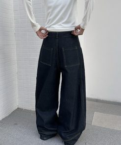 Loose American Retro Curved Knife Pants for Women - High Street Niche Trend Jeans