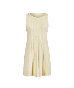 Loose and Slimming Pleated Doll Skirt Dress in Ice Silk Knit - Stylish Sleeveless Design for 90s and Y2K Fashion Lovers