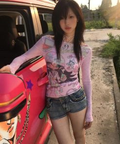 Loose Casual Outfits, Soft Modest Outfits - Pink Mesh Top