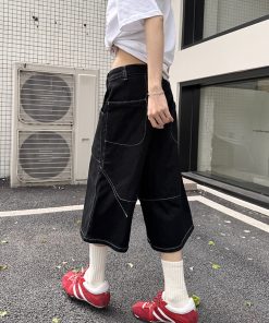 Loose Fit Denim Capri Pants for Women - Retro American Style Summer Shorts, Versatile Casual Fashion
