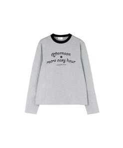 Loose Fit Round Neck Pure Cotton Men's Long Sleeve T-Shirt - Essential Layering Tee for 90s Style Casual Wear